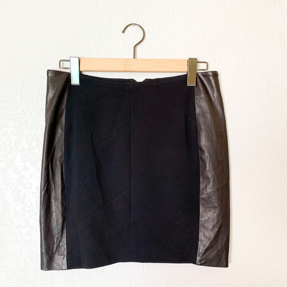 Rag & Bone Leather Panel Skirt 6